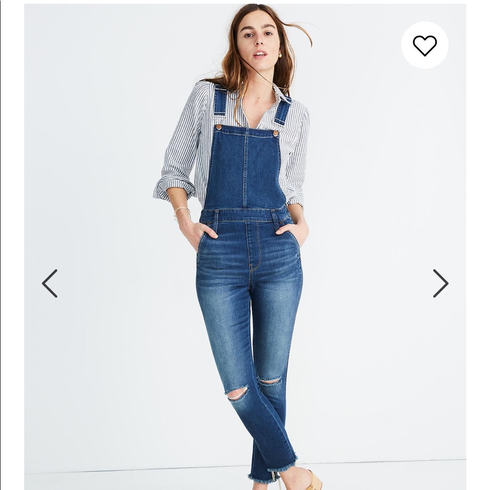 Madewell Roadtripper Overalls in birdie wash- NWT